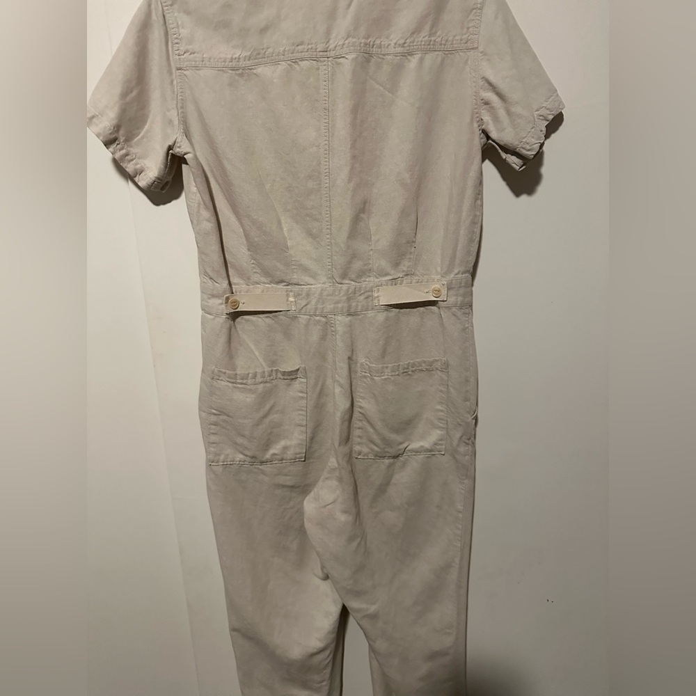 Outerknown Beige Button-Up Jumpsuit - image 7